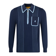 Gabicci Archive Darron Knit Polo Navy