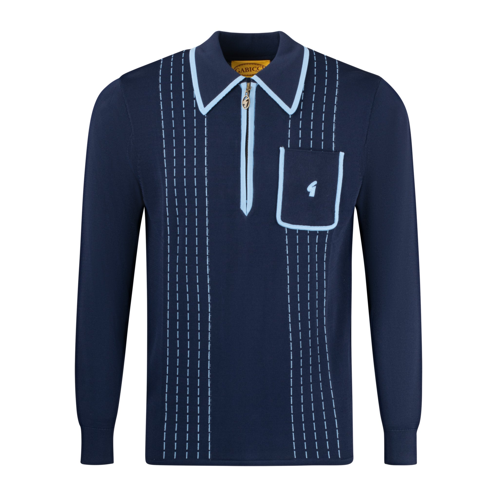 Gabicci Archive Darron Knit Polo Navy
