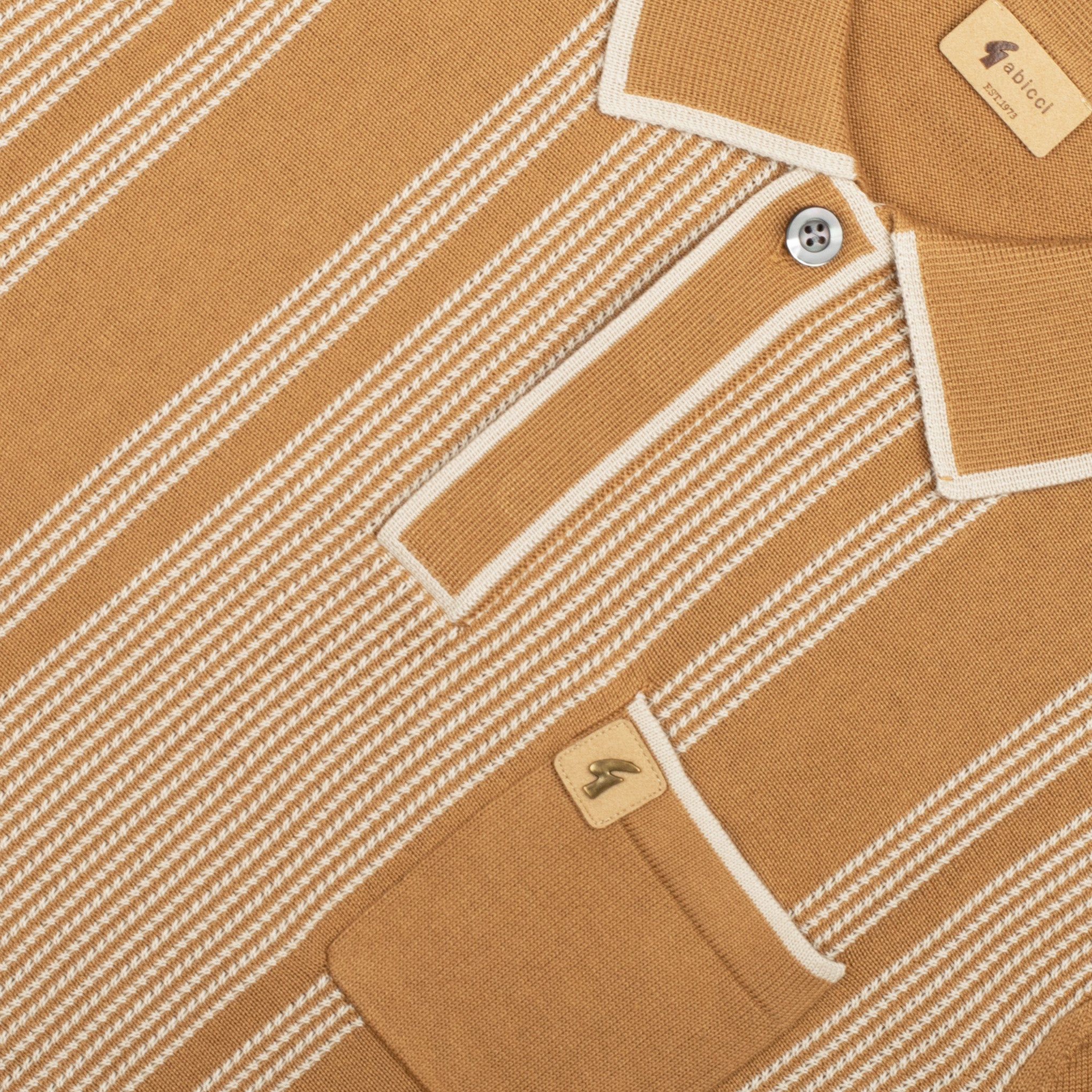 Gabicci Vintage Dante Knit Polo Beige