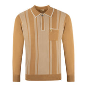 Gabicci Vintage Dante Knit Polo Beige