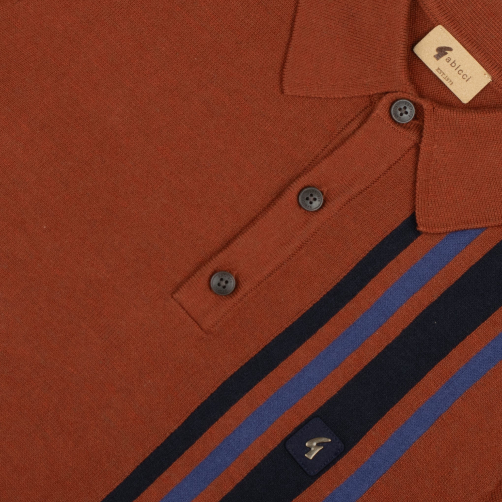 Gabicci Vintage Soda Knit Polo Paprika