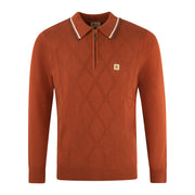 Gabicci Vintage Moore Knit Polo Paprika