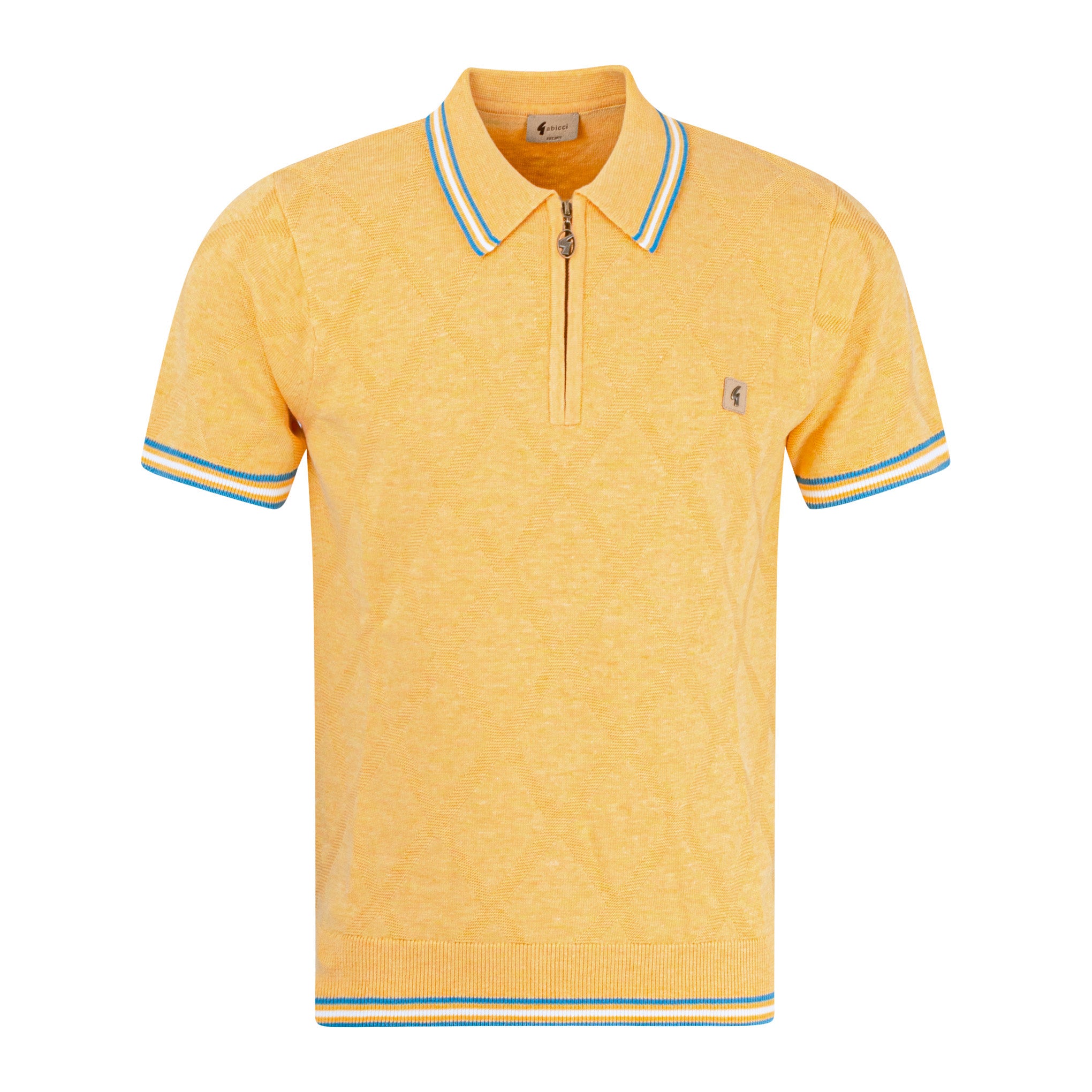 Gabicci Vintage Moore Knit Polo Yellow