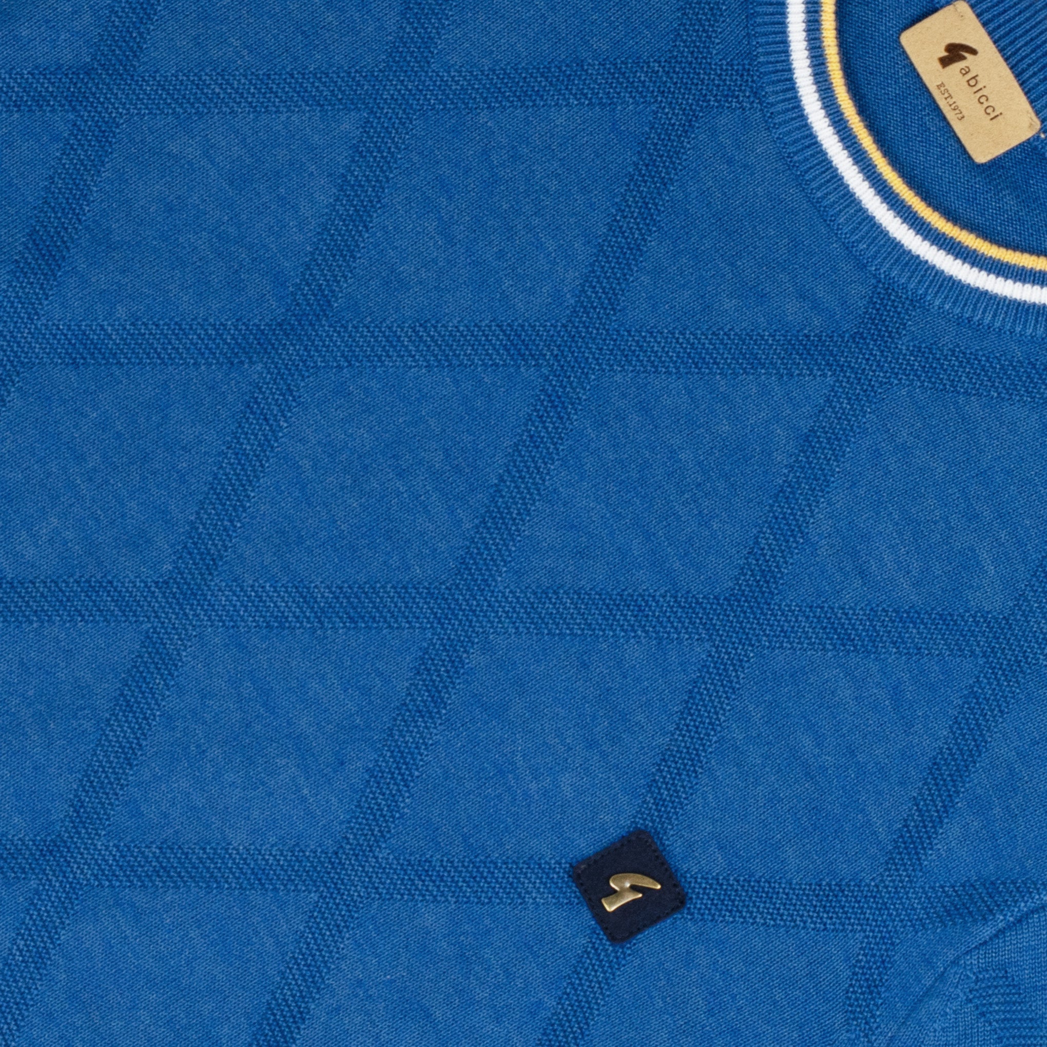 Gabicci Vintage Santino Knit T-Shirt Blue