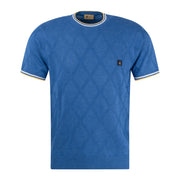 Gabicci Vintage Santino Knit T-Shirt Blue