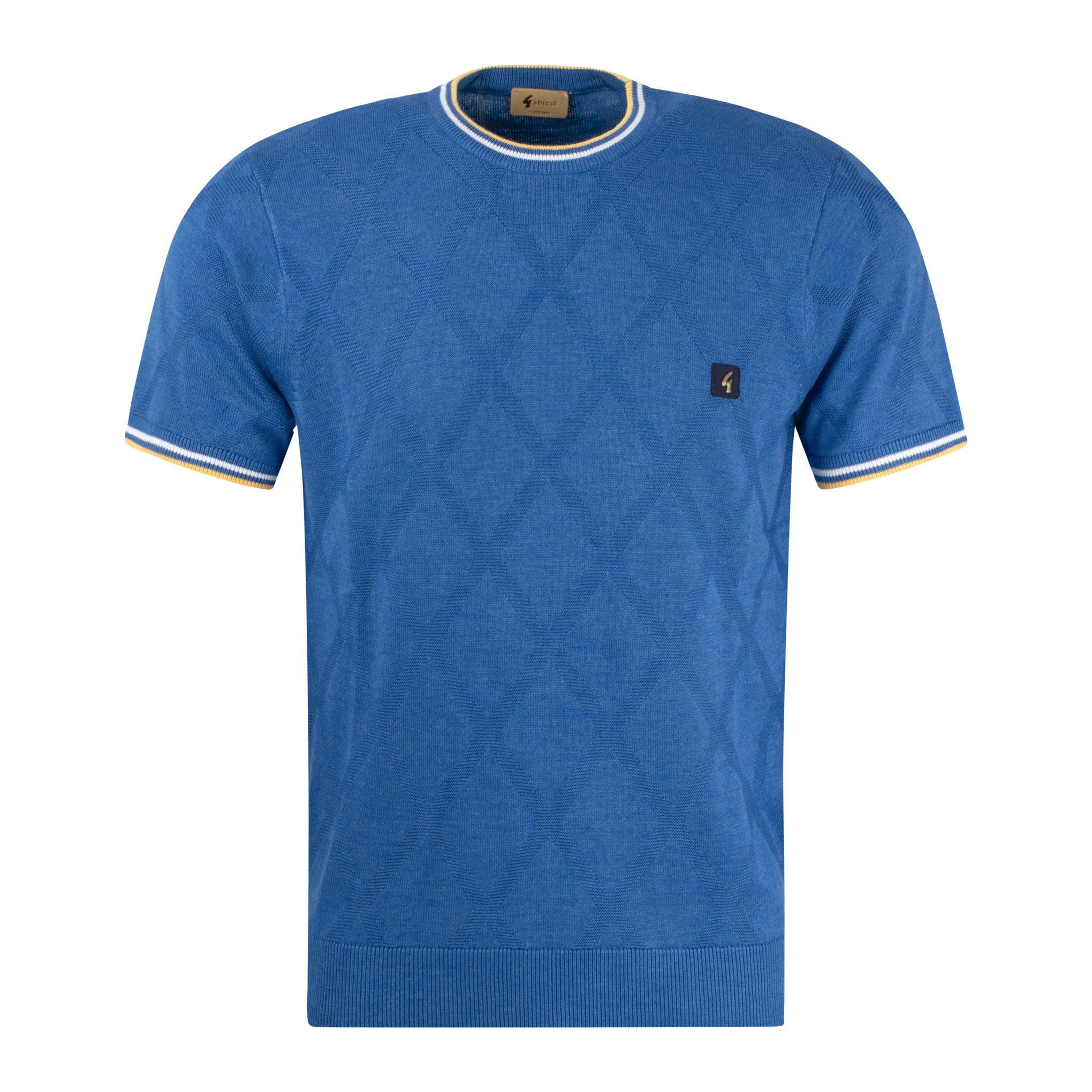 Gabicci Vintage Santino Knit T-Shirt Blue