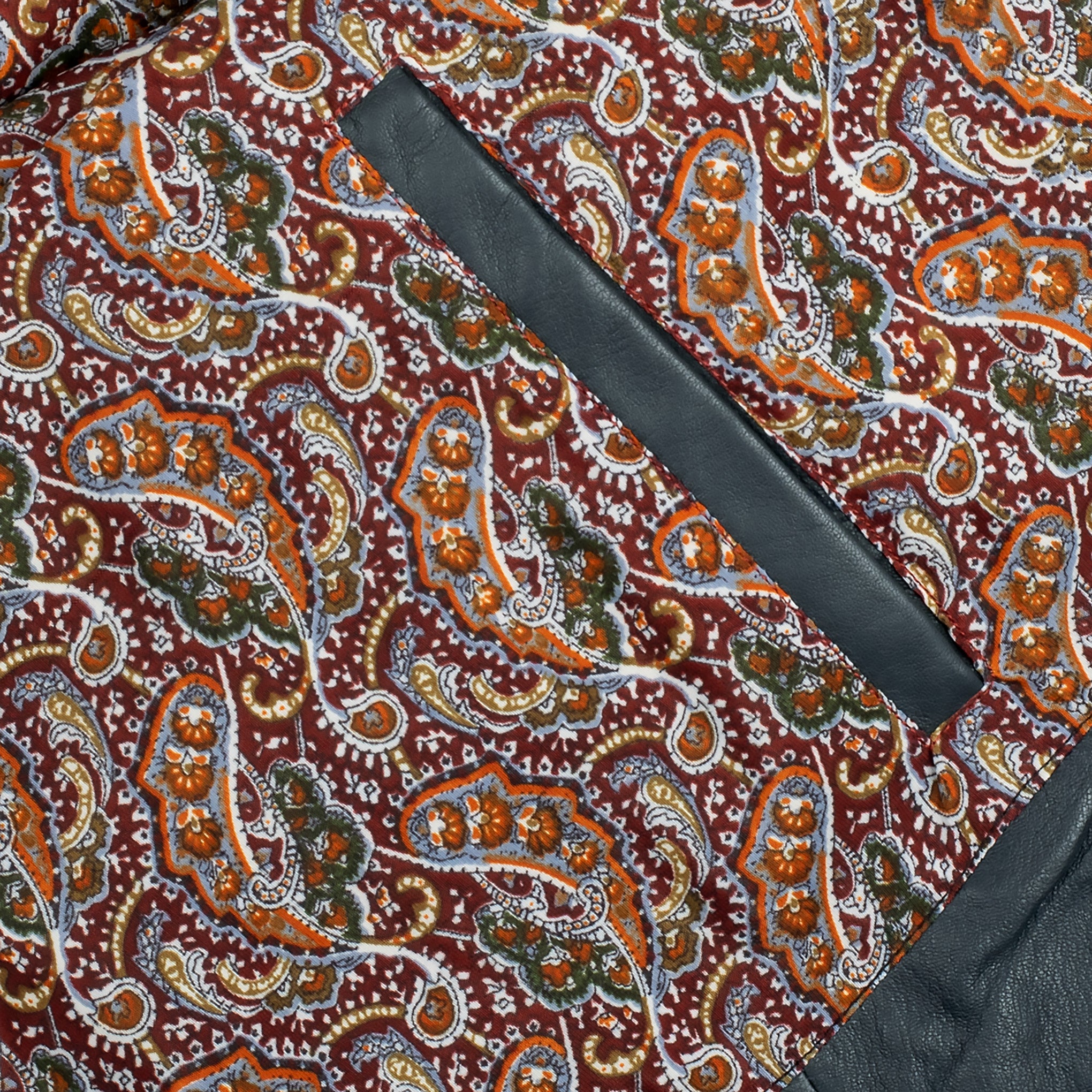 Gabicci Vintage McQueen Leather Jacket Navy