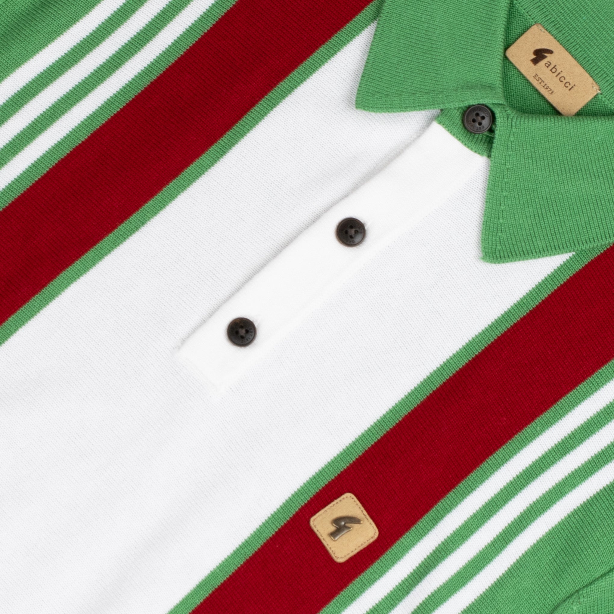 Gabicci Vintage Searle Knit Polo Verde