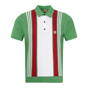 Gabicci Vintage Searle Knit Polo Verde