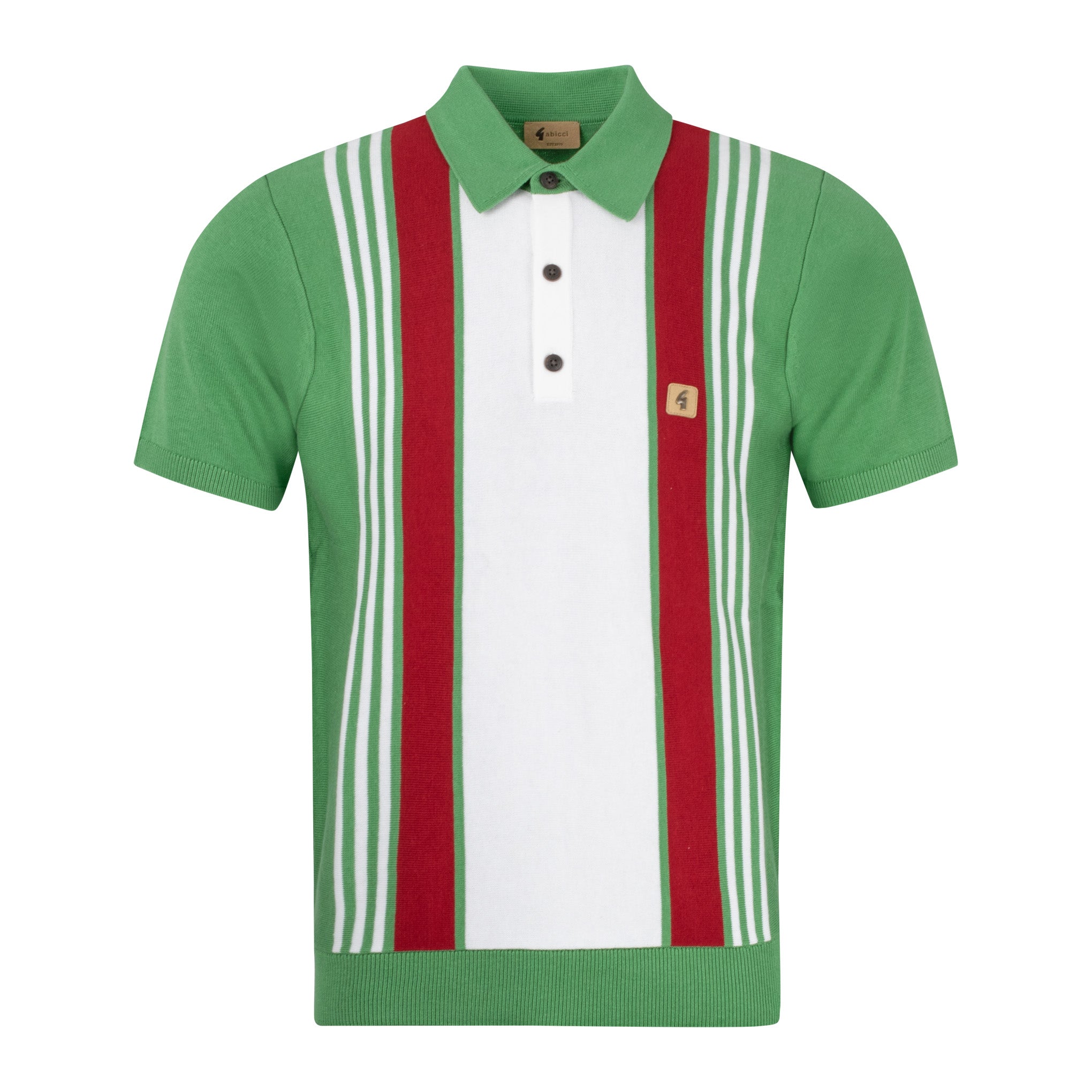 Gabicci Vintage Searle Knit Polo Verde