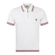 Gabicci Vintage Moore Knit Polo White
