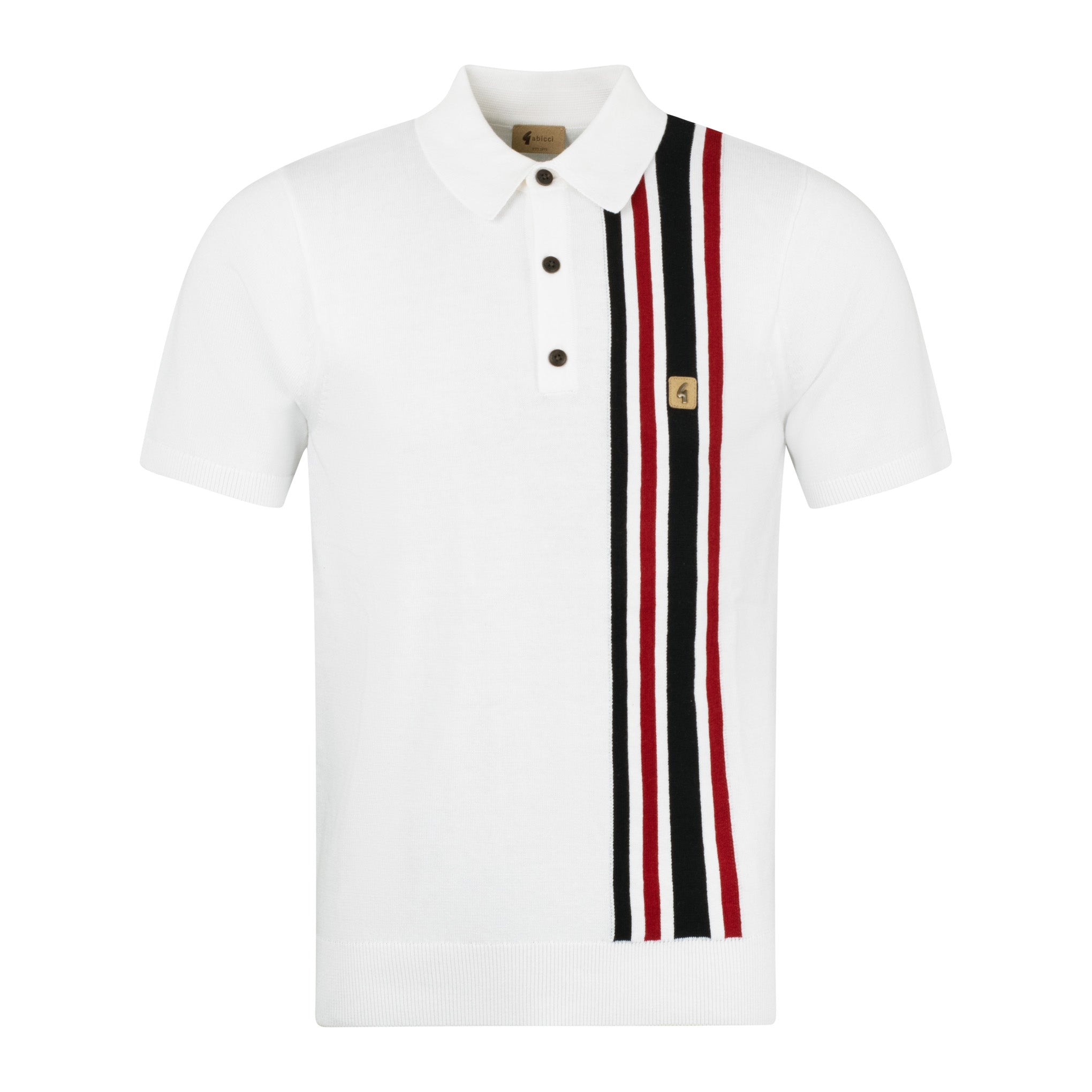 Gabicci Vintage Soda Knit Polo White