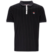 Fila Vintage BB1 Striped Polo Shirt Black