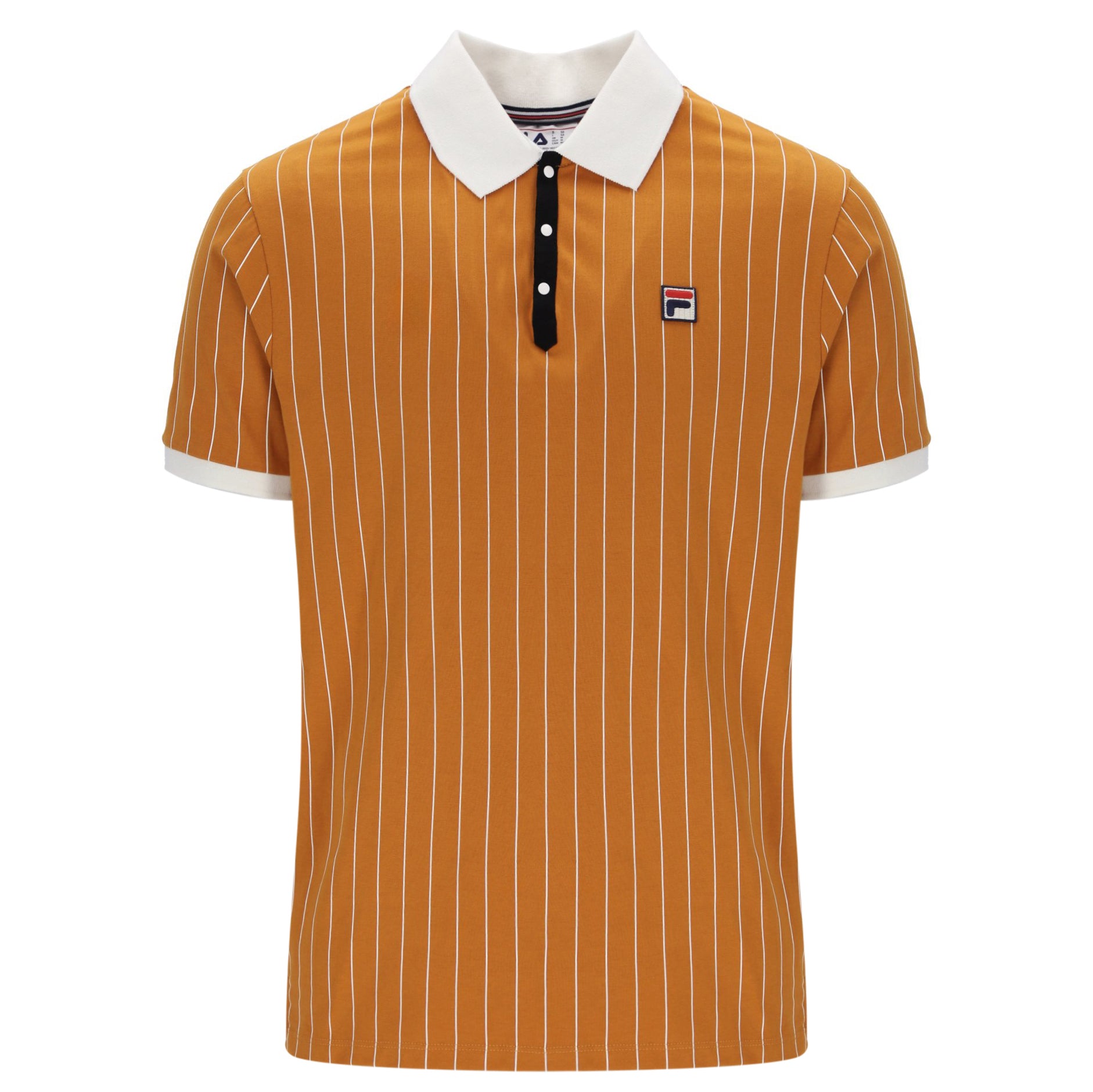 Fila Vintage BB1 Striped Polo Shirt Orange