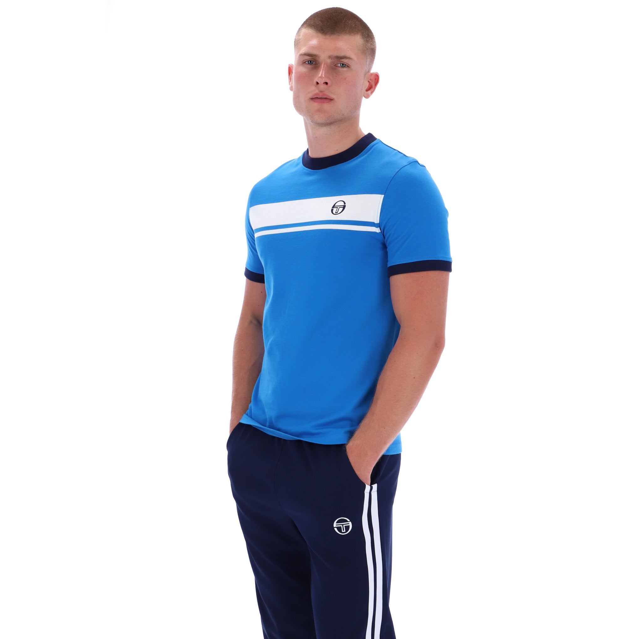Sergio Tacchini Master T-Shirt Blue/White