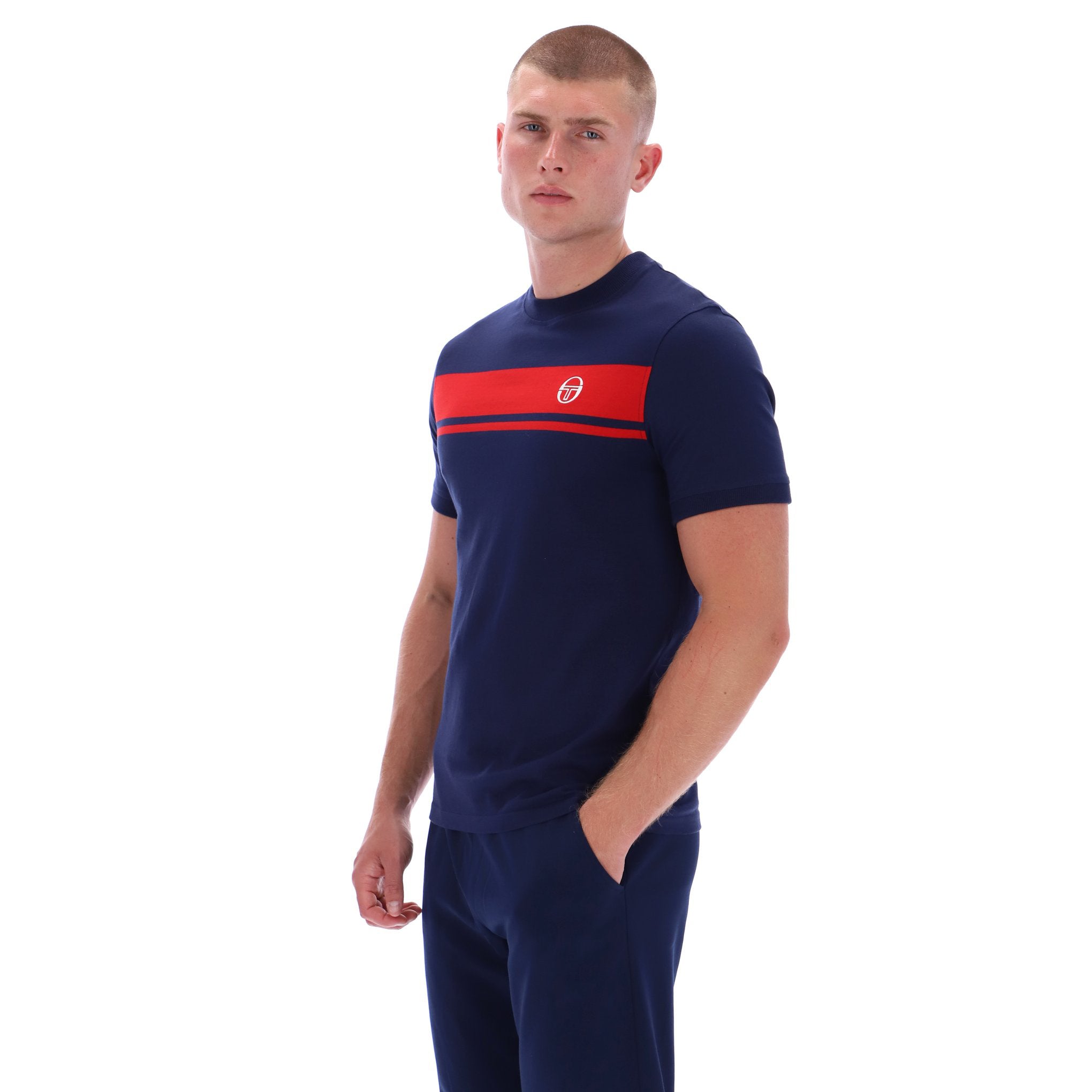 Sergio Tacchini Master T-Shirt Navy/Red