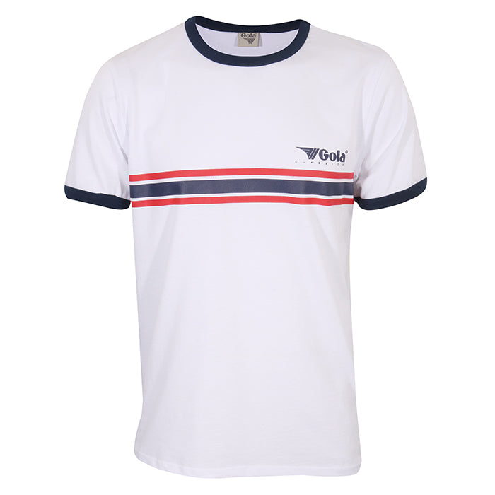 Gola Classic Retro Stripe T-Shirt White