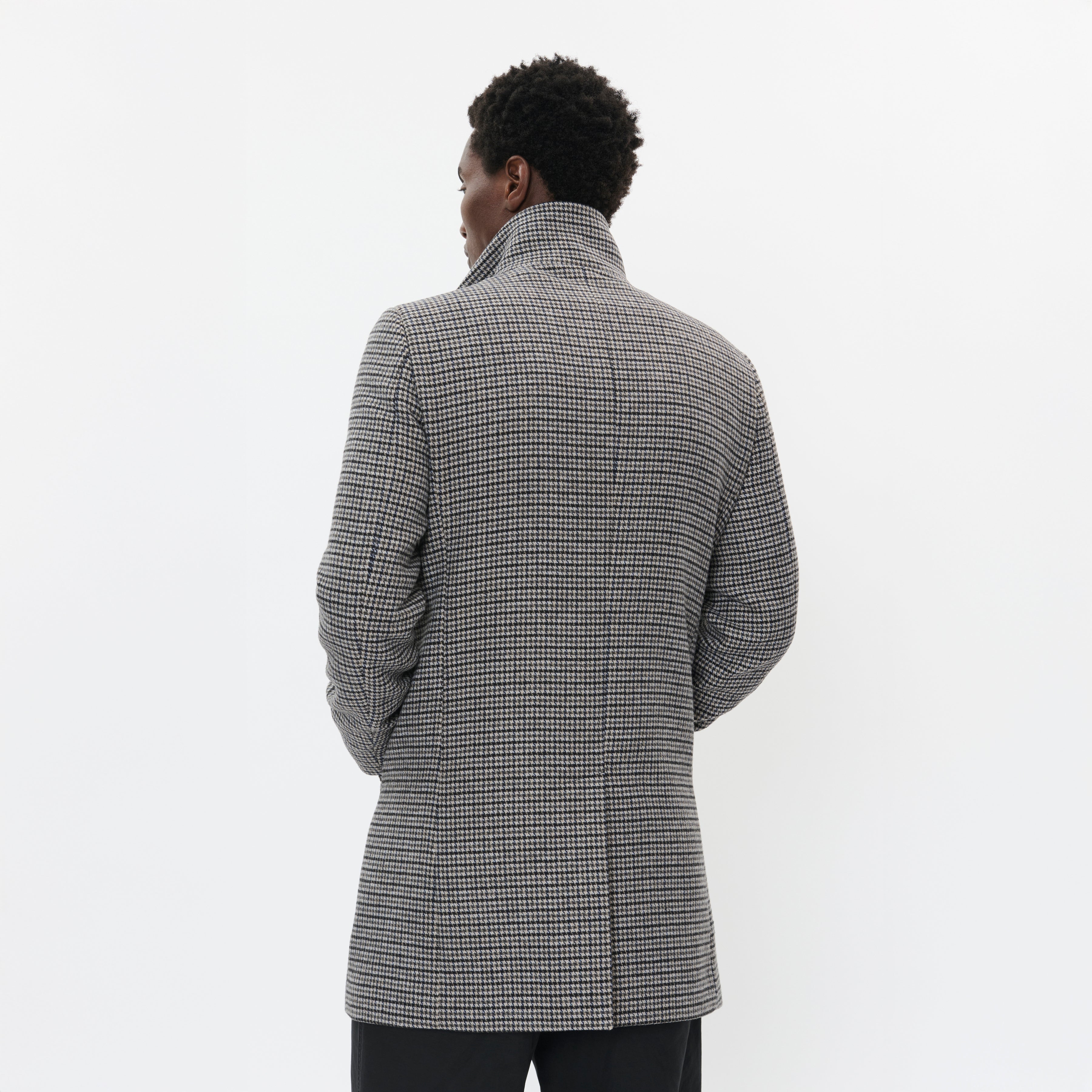 Matinique Harvey Wool Overcoat Dogtooth