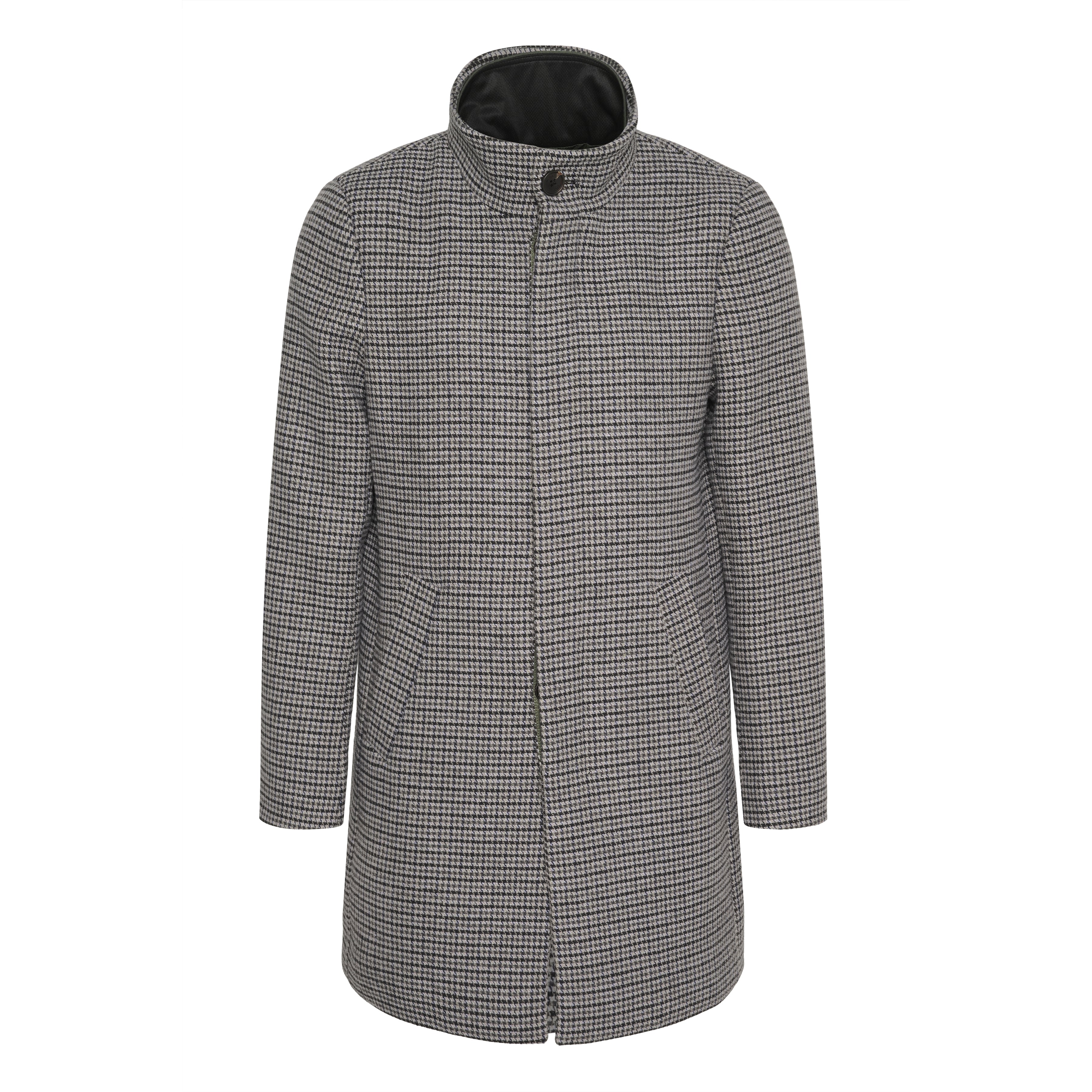Matinique Harvey Wool Overcoat Dogtooth