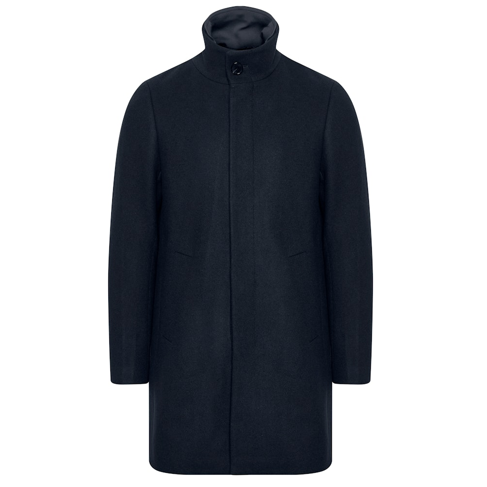 Matinique Harvey Wool Overcoat Navy