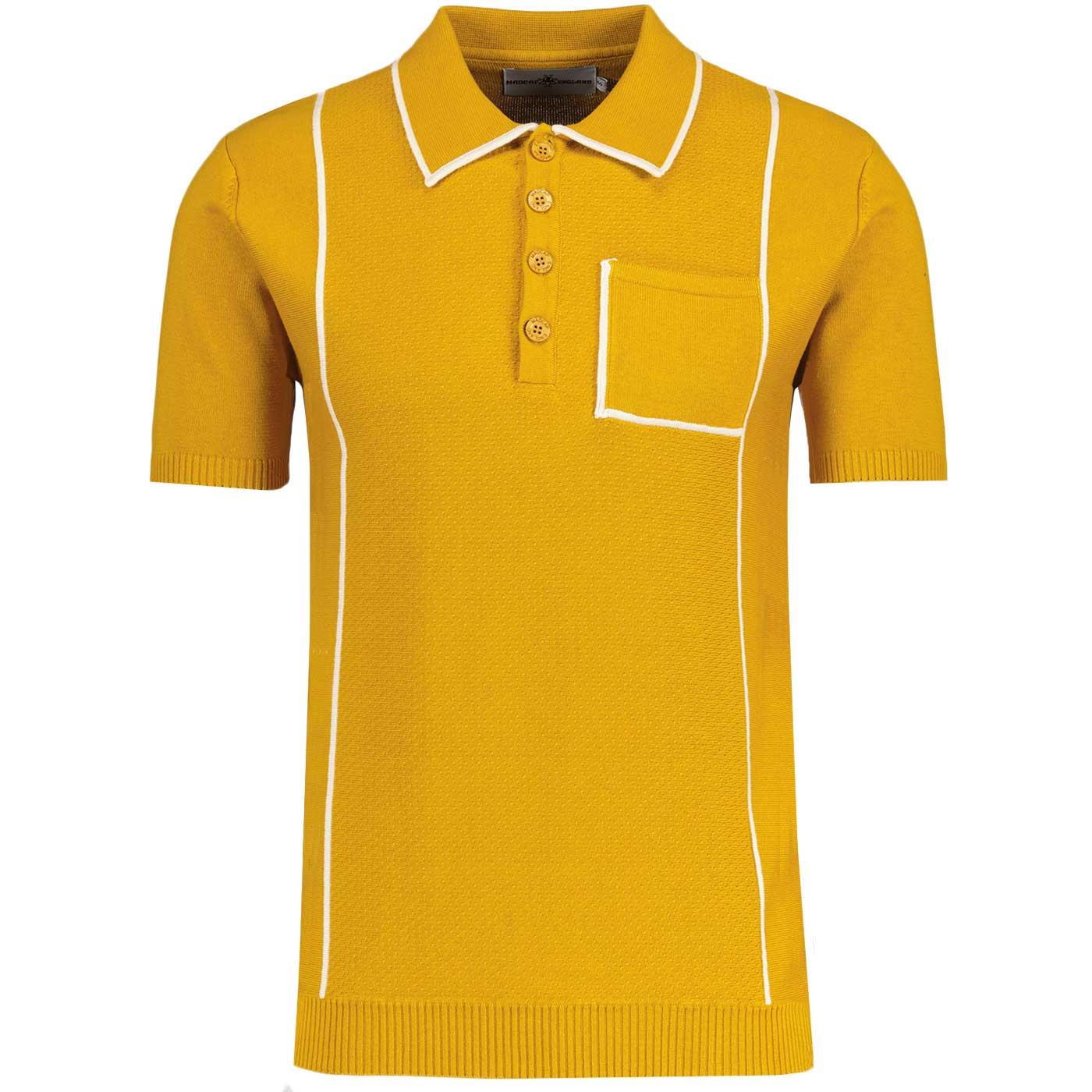 Madcap Cagney Knit Polo Shirt Mustard