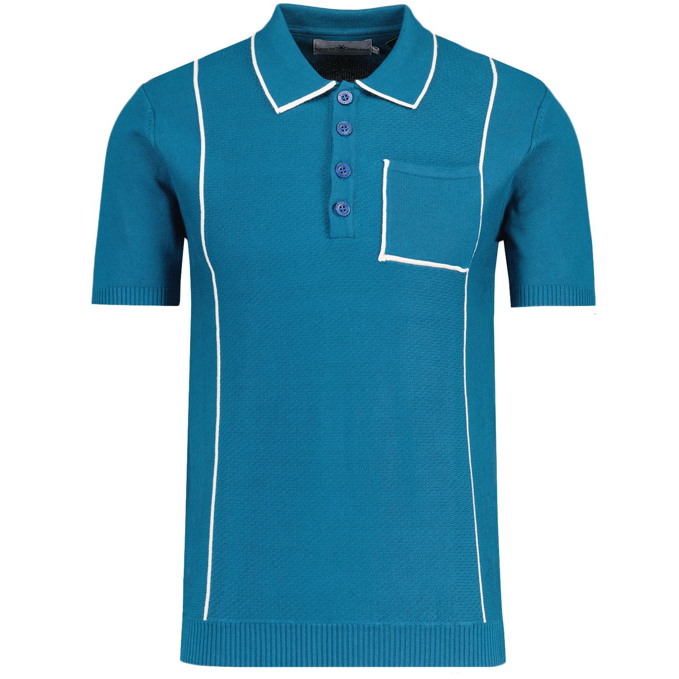 Madcap Cagney Knit Polo Shirt Teal