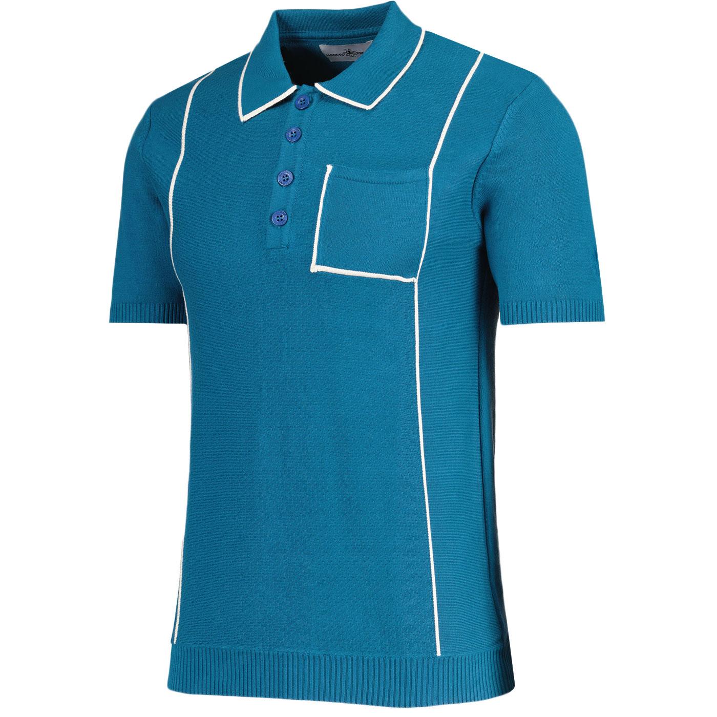 Madcap Cagney Knit Polo Shirt Teal