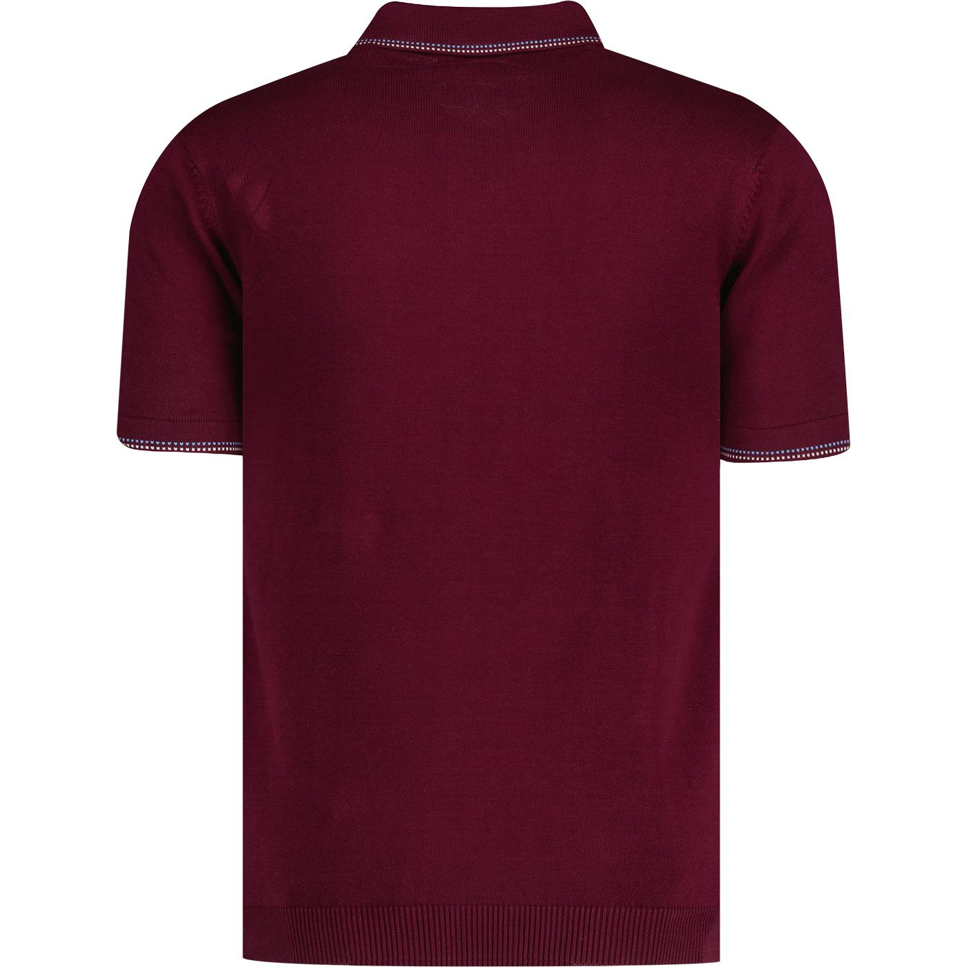 Madcap Crawdaddy Knit Polo Shirt Claret