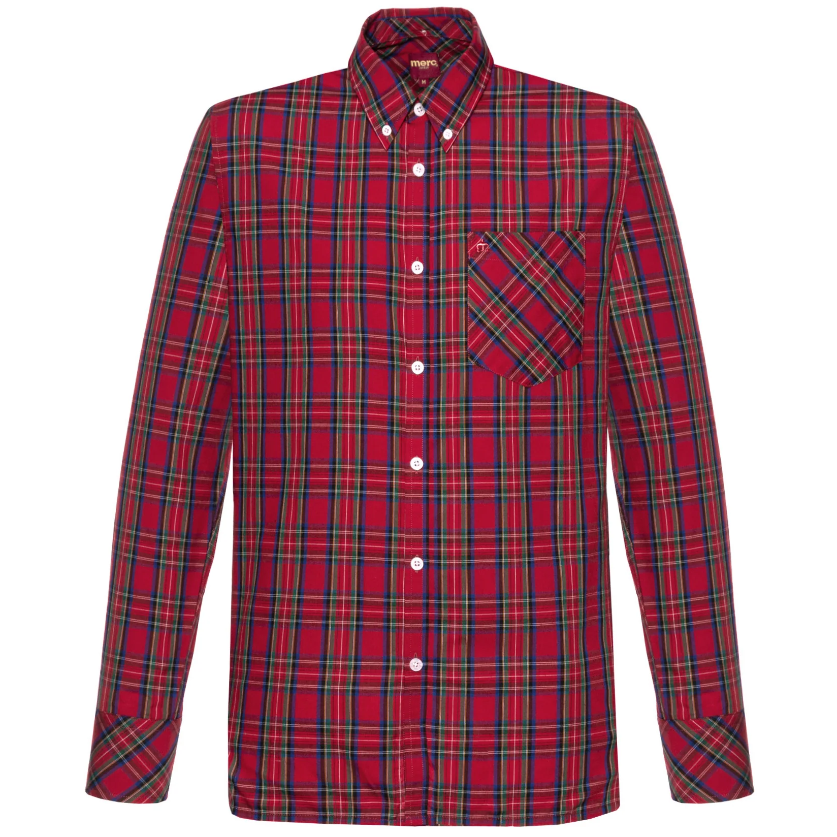 Men's Merc London Neddy Tartan Check Shirt - Stewart Red - – Urban