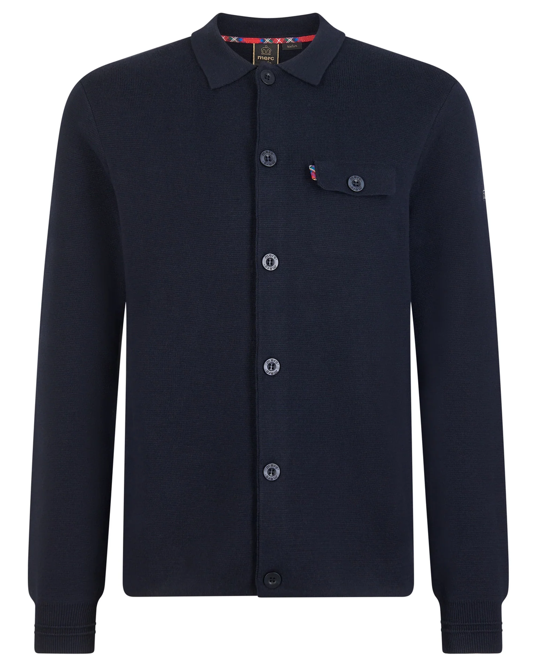 Merc London Rathbone Knit Cardigan Navy
