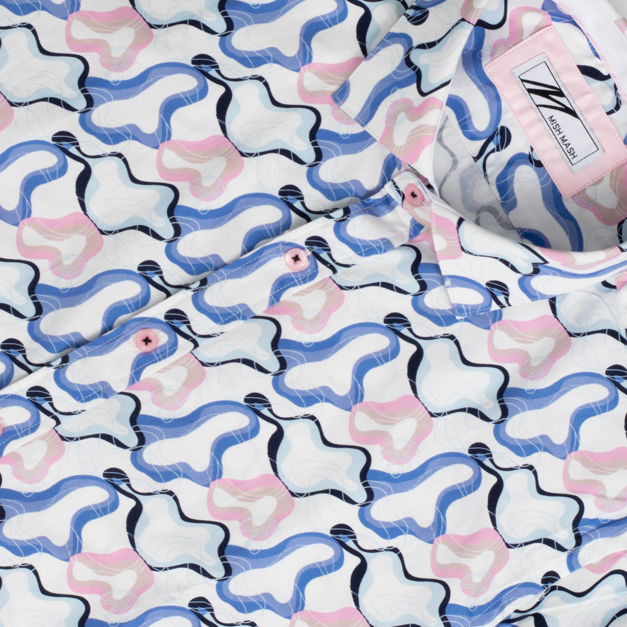 Mish Mash Marine Pattern Shirt White