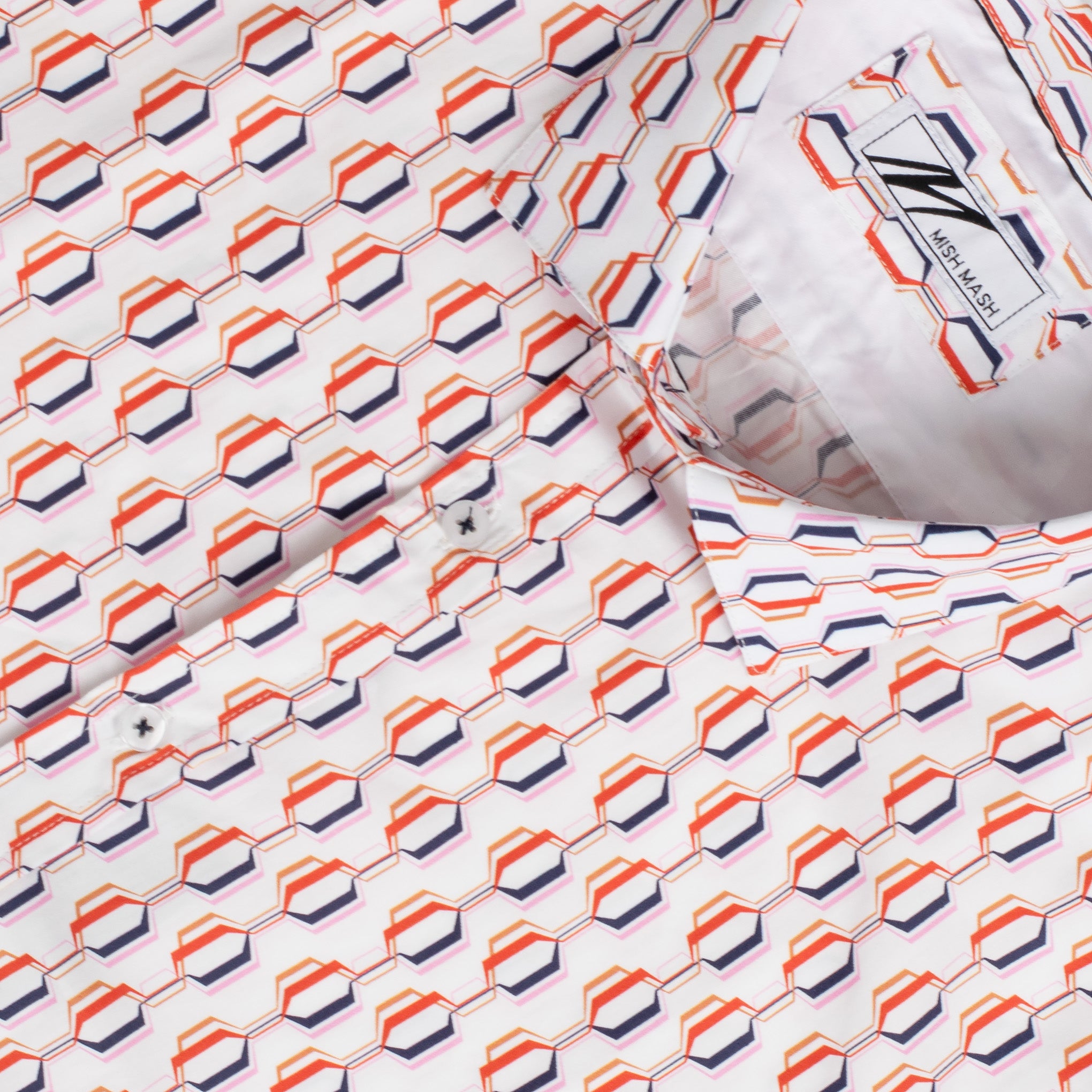 Mish Mash Florence Pattern Shirt White