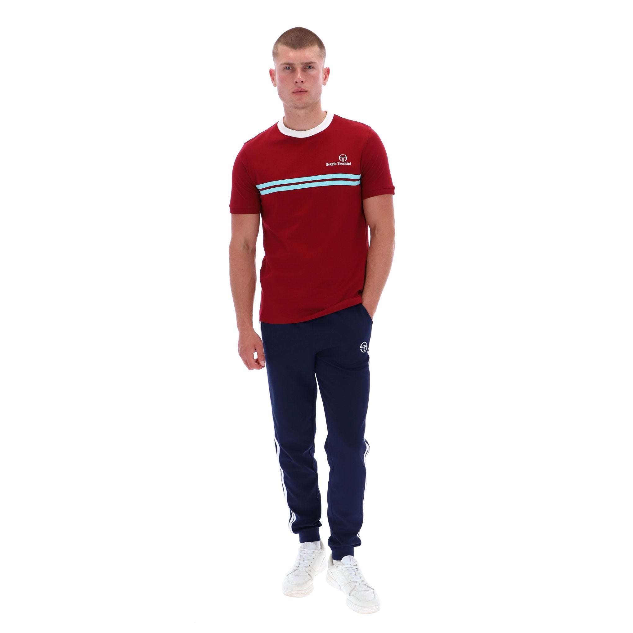 Sergio Tacchini New Supermac T-Shirt Claret/Blue