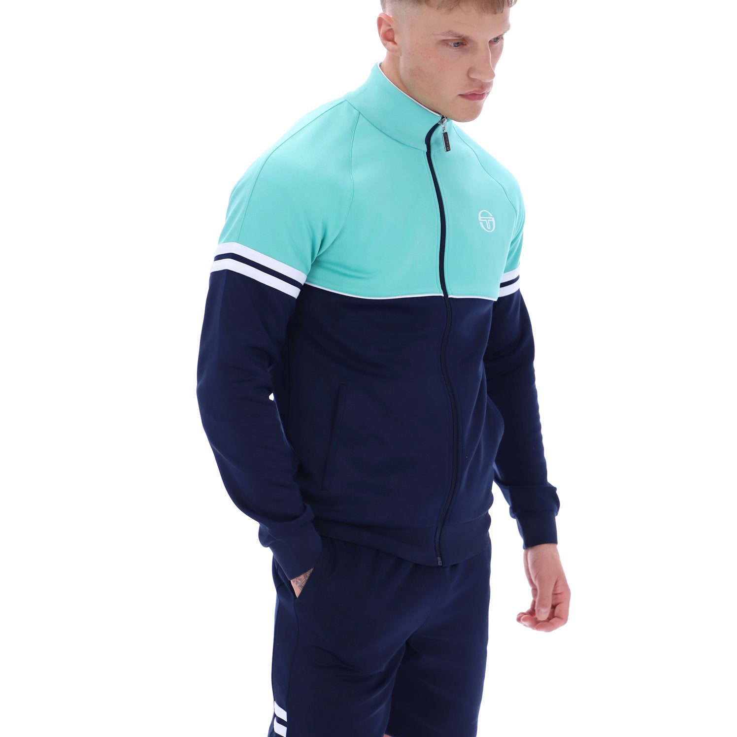 Sergio Tacchini Orion Track Top Cyan/Navy