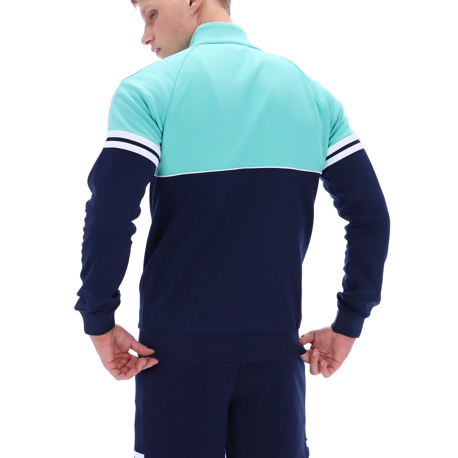 Sergio Tacchini Orion Track Top Cyan/Navy