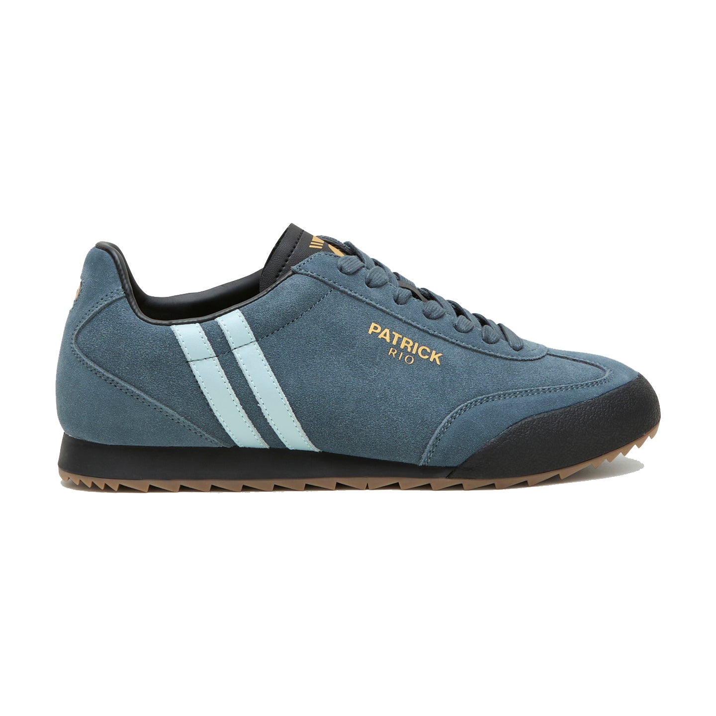 Patrick Rio Suede Trainers Steel Blue