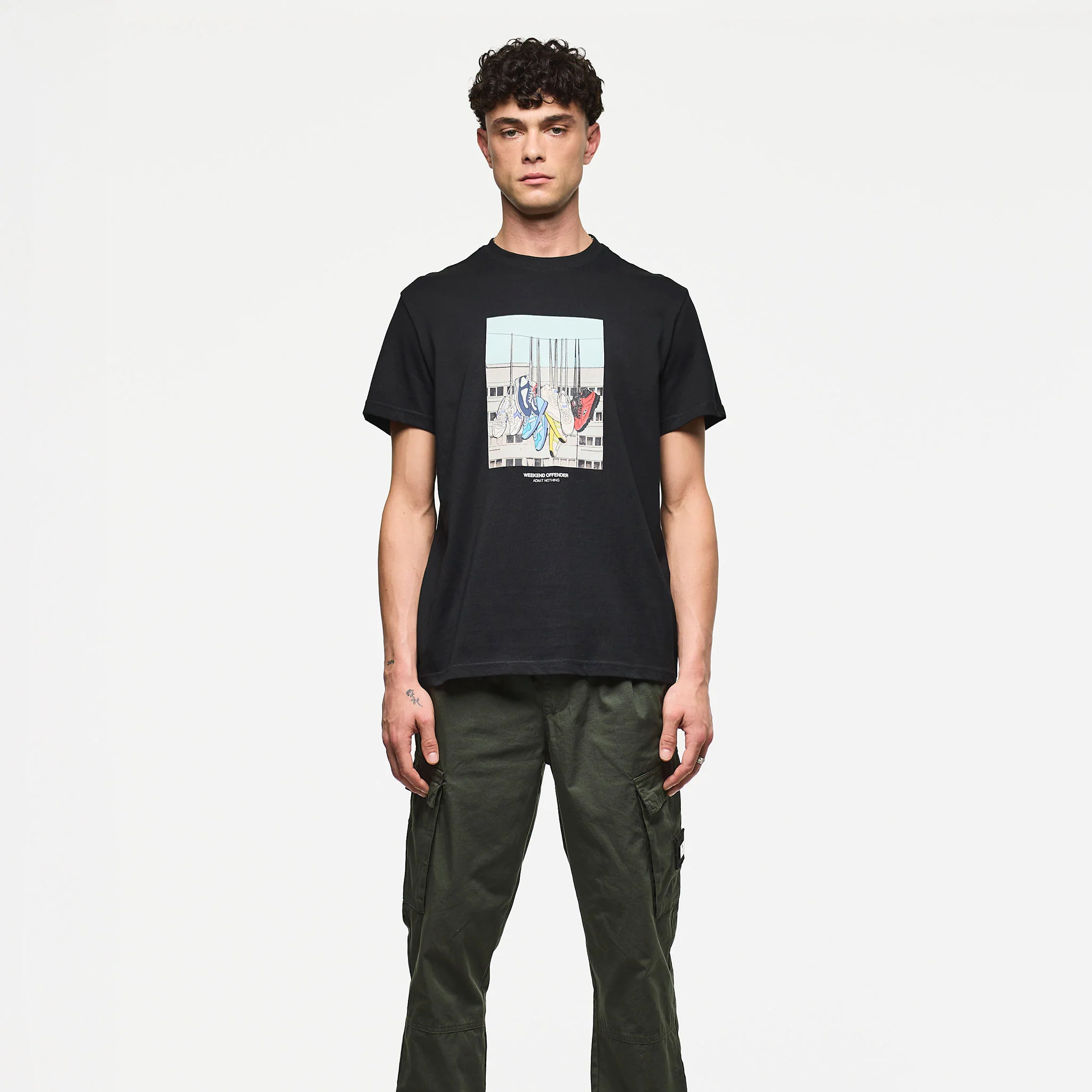 Weekend Offender Battle Lines T-Shirt Black