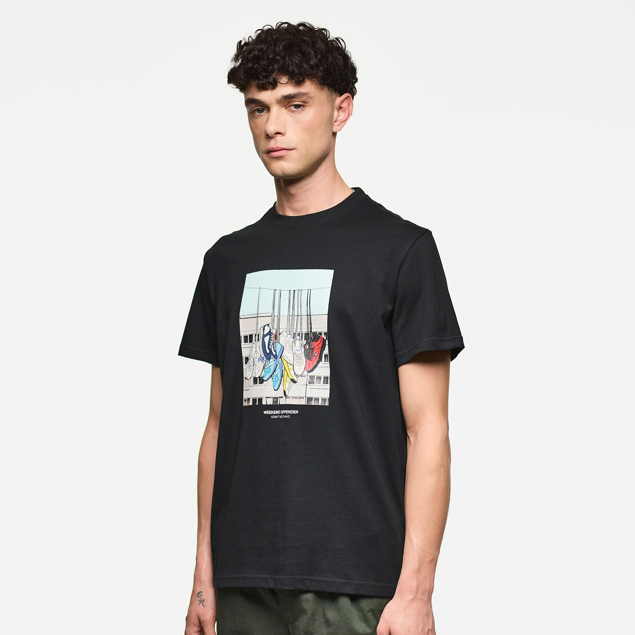 Weekend Offender Battle Lines T-Shirt Black