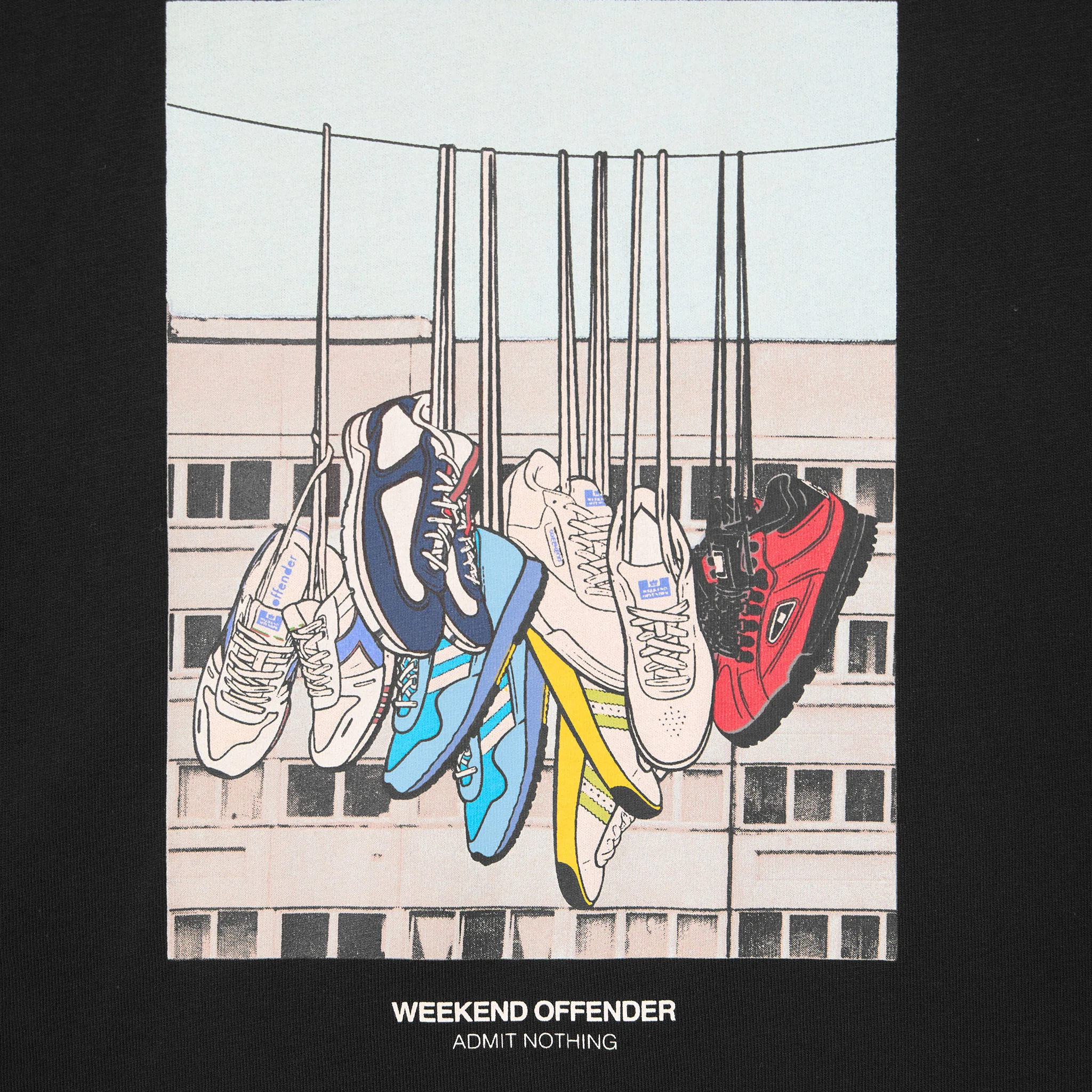 Weekend Offender Battle Lines T-Shirt Black