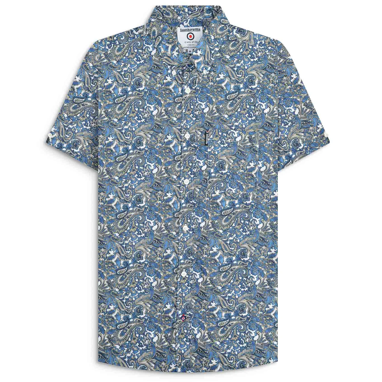 Lambretta Paisley Shirt Sky