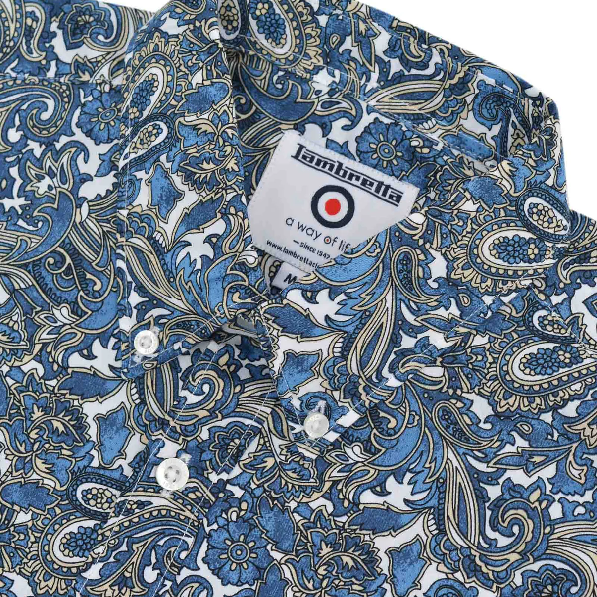 Lambretta Paisley Shirt Sky