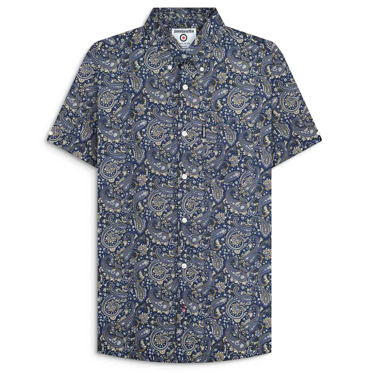 Lambretta Paisley Shirt Navy