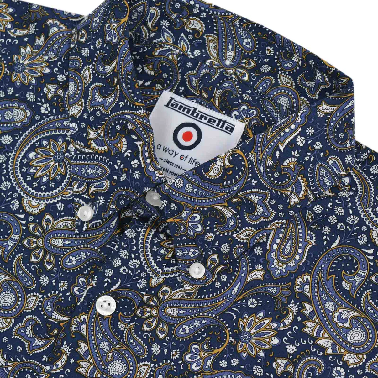 Lambretta Paisley Shirt Navy