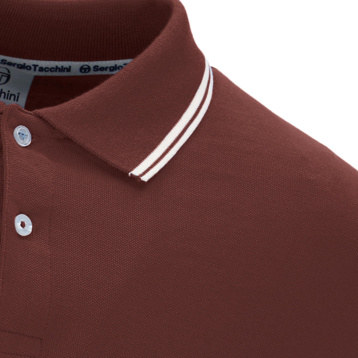 Sergio Tacchini Long Sleeve Polo Shirt Brown
