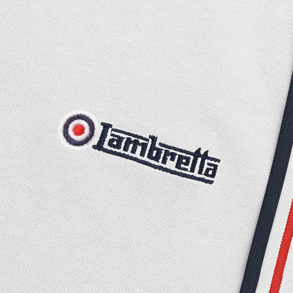 Lambretta Twin Tip Polo Shirt White