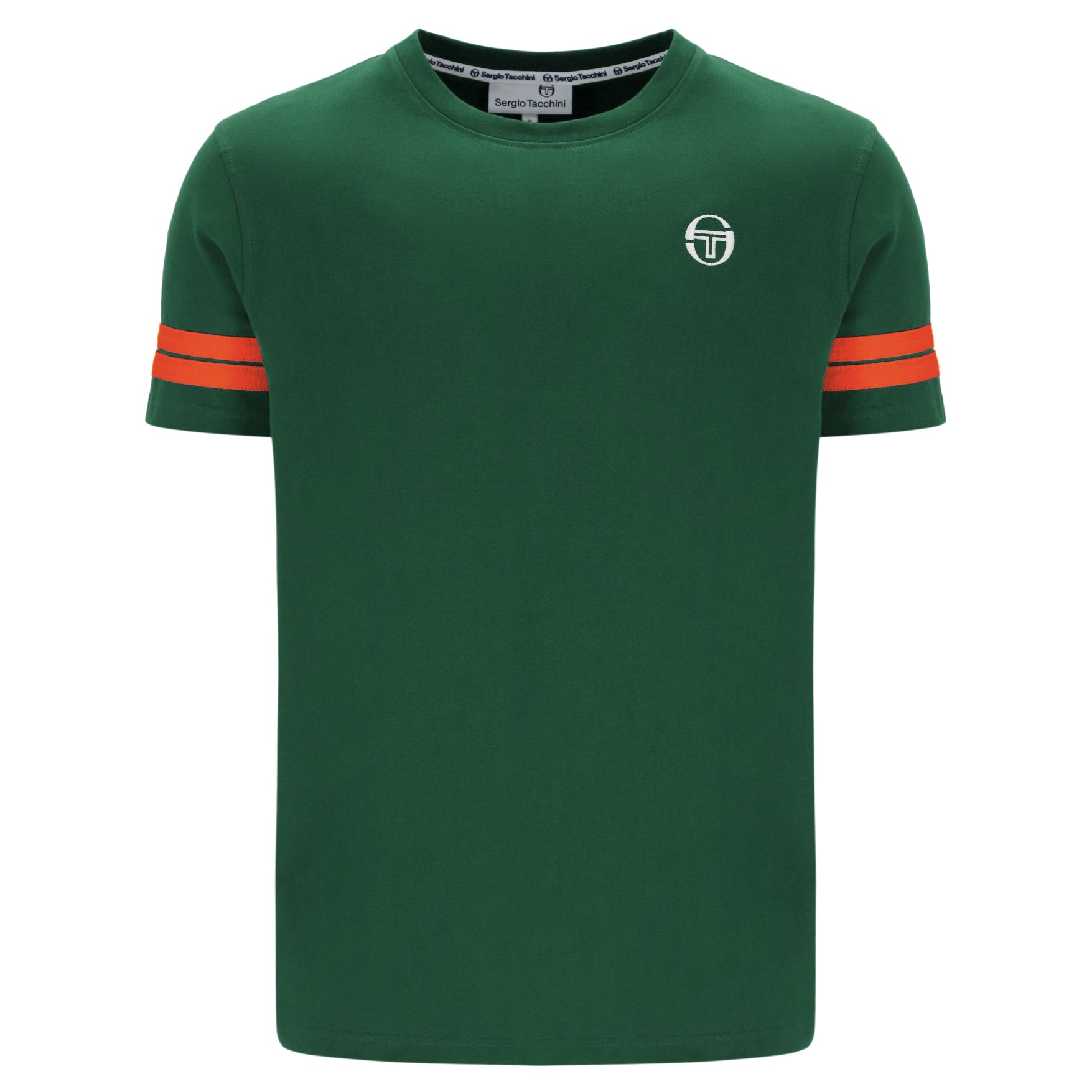 Sergio Tacchini Polos à Manches Courtes Stripe Iconic Small Logo Homme Brique Rouge