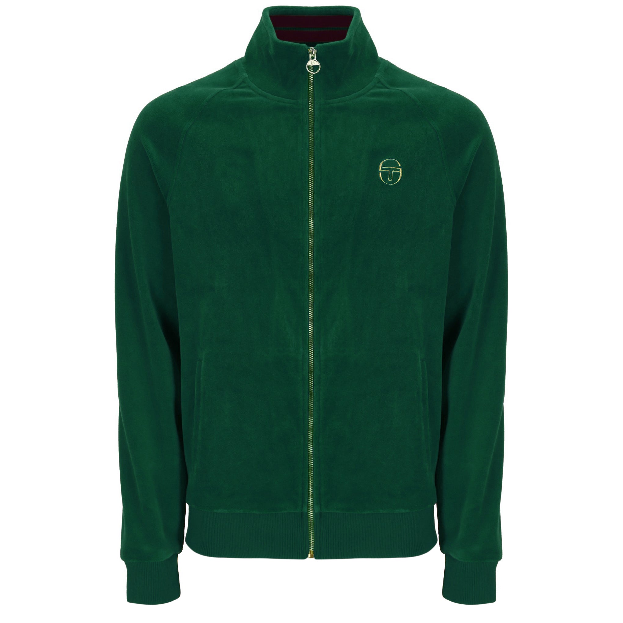 Sergio Tacchini Court Velour Track Top Green