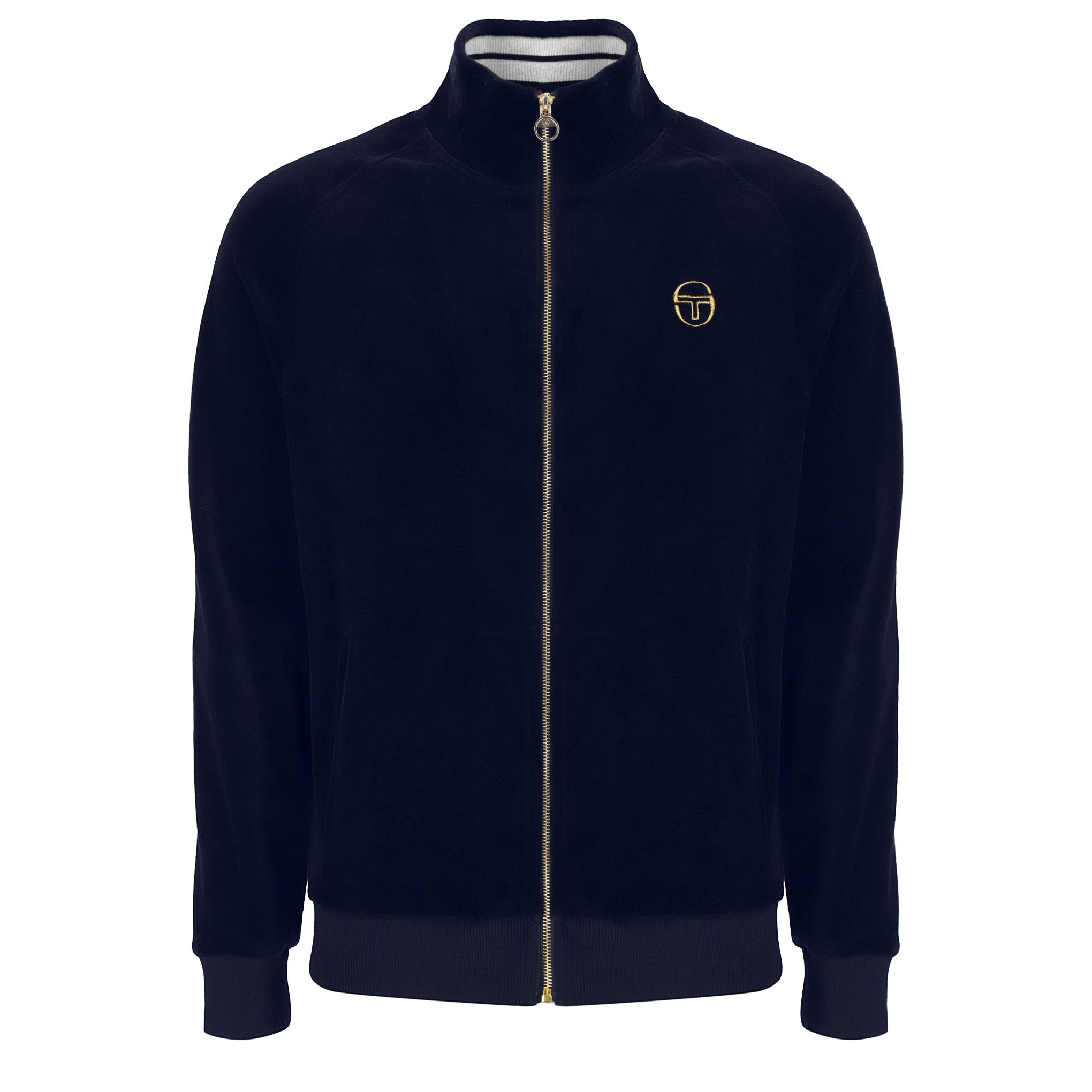 Sergio Tacchini Court Velour Track Top Navy