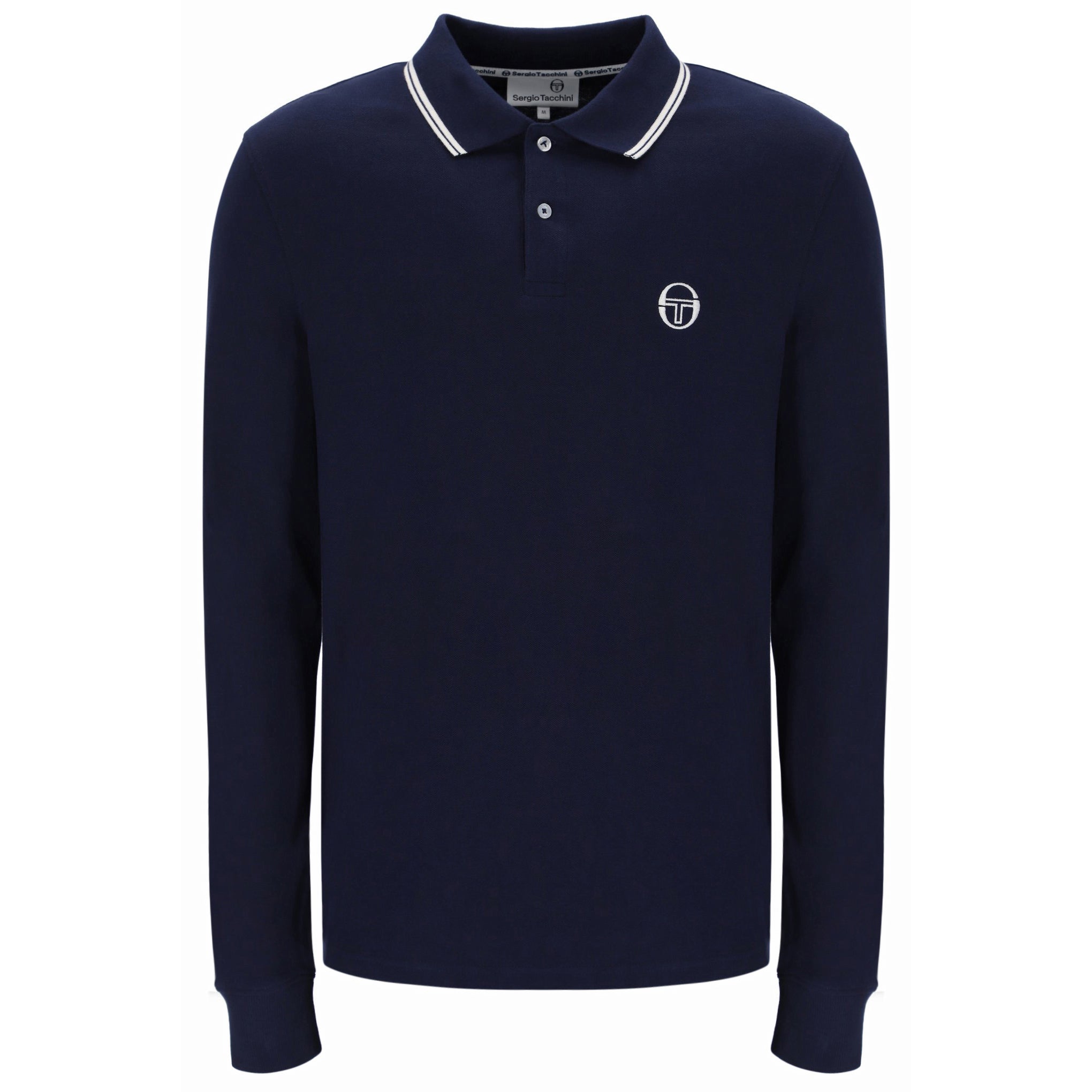 Sergio Tacchini Long Sleeve Polo Shirt Navy