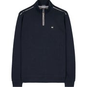 Weekend Offender Matisa Check Zip Sweatshirt Navy